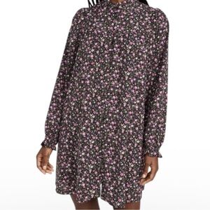 English Factory Women's Button Down Long Sleeve Floral Dress